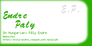 endre paly business card